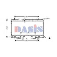 350026N AKS DASIS Радиатор, охлаждение двигателя