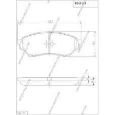 M360I68 NPS Комплект тормозных колодок, дисковый тормоз