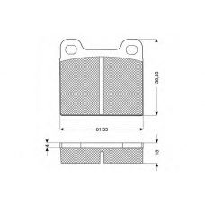 PF1019 PROCODIS FRANCE Комплект тормозных колодок, дисковый тормоз