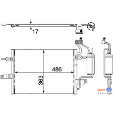 8FC 351 302-481 HELLA Конденсатор, кондиционер