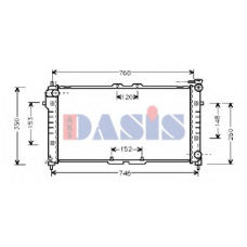 110900N AKS DASIS Радиатор, охлаждение двигателя