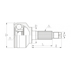 CVJ5714.10 OPEN PARTS Шарнирный комплект, приводной вал