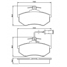 0 986 466 693 BOSCH Комплект тормозных колодок, дисковый тормоз