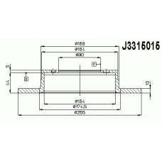 J3315015 NIPPARTS Тормозной диск