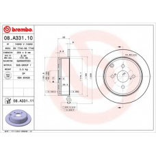 08.A331.11 BREMBO Тормозной диск