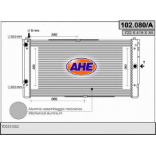 102.080/A AHE Радиатор, охлаждение двигателя