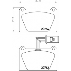 8DB 355 007-061 HELLA PAGID Комплект тормозных колодок, дисковый тормоз