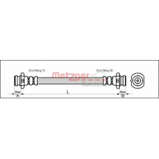 4111984 METZGER Тормозной шланг