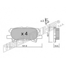 6350 TRUSTING Комплект тормозных колодок