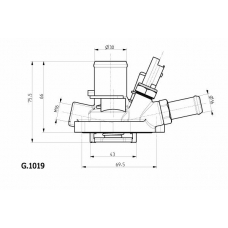 G.1019.80 BEHR Термостат, охлаждающая жидкость