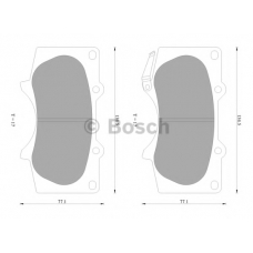 0 986 AB2 392 BOSCH Комплект тормозных колодок, дисковый тормоз