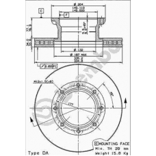 09.9181.10 BREMBO Тормозной диск