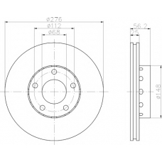 8DD 355 103-831 HELLA PAGID Тормозной диск