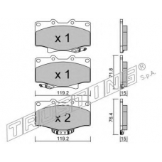 291.0 TRUSTING Комплект тормозных колодок, дисковый тормоз