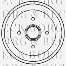 BBR7238 BORG & BECK Тормозной барабан