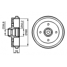 0 986 477 111 BOSCH Тормозной барабан