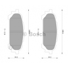 0 986 AB2 261 BOSCH Комплект тормозных колодок, дисковый тормоз