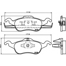 8DB 355 008-621 HELLA PAGID Комплект тормозных колодок, дисковый тормоз