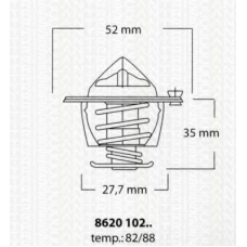 8620 10288 TRISCAN Термостат, охлаждающая жидкость