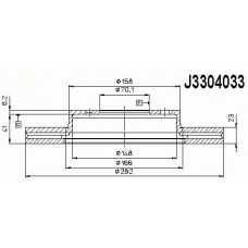 J3304033 NIPPARTS Тормозной диск