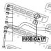 MSB-DA1F FEBEST Опора, стабилизатор