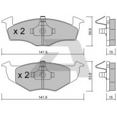 BPVW-1005 AISIN Комплект тормозных колодок, дисковый тормоз