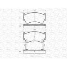 363702160766 MAGNETI MARELLI Комплект тормозных колодок, дисковый тормоз