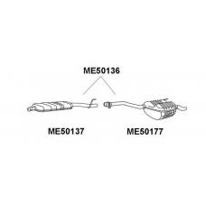 ME50137 VENEPORTE Предглушитель выхлопных газов