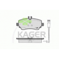 35-0505 KAGER Комплект тормозных колодок, дисковый тормоз