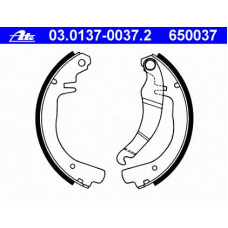 03.0137-0037.2 ATE Комплект тормозных колодок
