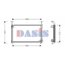 082230N AKS DASIS Конденсатор, кондиционер