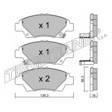 882.0 TRUSTING Комплект тормозных колодок, дисковый тормоз