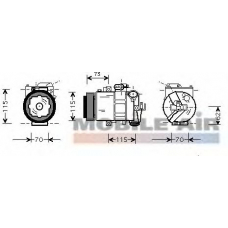 0300K014 VAN WEZEL Компрессор, кондиционер