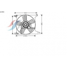 OL7504 AVA Вентилятор, охлаждение двигателя