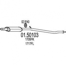 01.50103 MTS Средний глушитель выхлопных газов