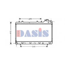 350030N AKS DASIS Радиатор, охлаждение двигателя