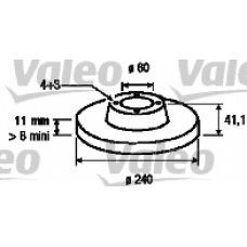 186757 VALEO Тормозной диск