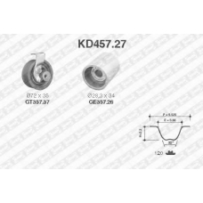 KD457.27 SNR Комплект ремня грм
