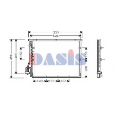 052150N AKS DASIS Конденсатор, кондиционер