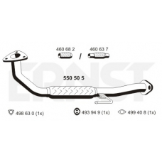 550505 ERNST Труба выхлопного газа