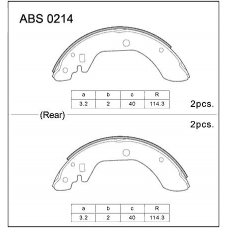 ABS0214 Allied Nippon Колодки барабанные