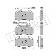 22-0651-2 METELLI Комплект тормозных колодок, дисковый тормоз