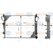 8MK 376 712-574 HELLA Радиатор, охлаждение двигателя