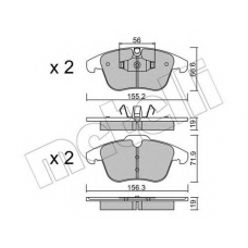 22-0675-4 METELLI Комплект тормозных колодок, дисковый тормоз