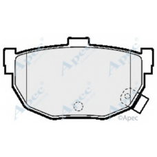 PAD674 APEC Комплект тормозных колодок, дисковый тормоз