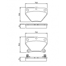 0 986 424 630 BOSCH Комплект тормозных колодок, дисковый тормоз