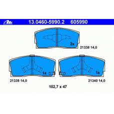 13.0460-5990.2 ATE Колодки тормозные