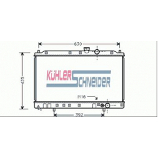 0501001 KUHLER SCHNEIDER Радиатор, охлаждение двигател