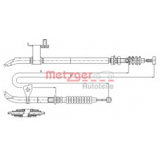 17.0542 METZGER Трос, стояночная тормозная система