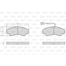 872919 VALEO Комплект тормозных колодок, дисковый тормоз